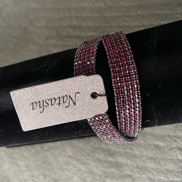 Women’s bracelet ,Natasha Couture Red Sparkling Bracelet - Picture 5 of 13
